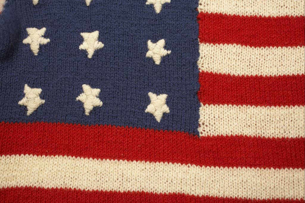 Stars and Stripes jumper, gift from Audrey Capuano, ANMM Collection 00009354