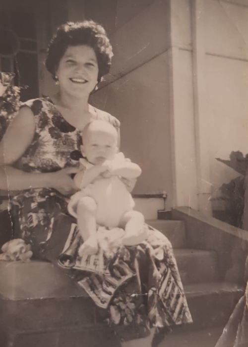 Annarosa with her firstborn son, Vince, c 1960