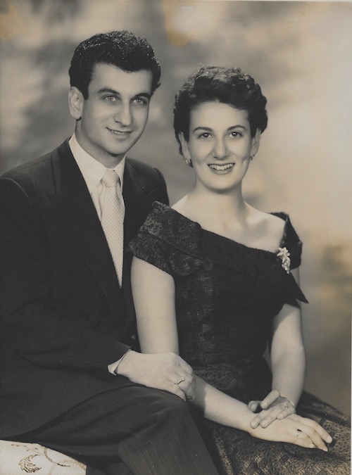 Emanuel Comino and Matina Masselos at their engagement, Sydney, c 1956