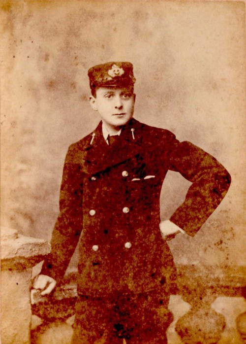 Arthur Pringle as a cadet on HMS Britannia. Image courtesy of Eliots of Port Eliot
