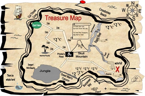 Pirate School Treasure Map