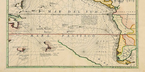 Mare Del Sud detto altrimenti Mare Pacifico, 1696, ANMM Collection 00050669