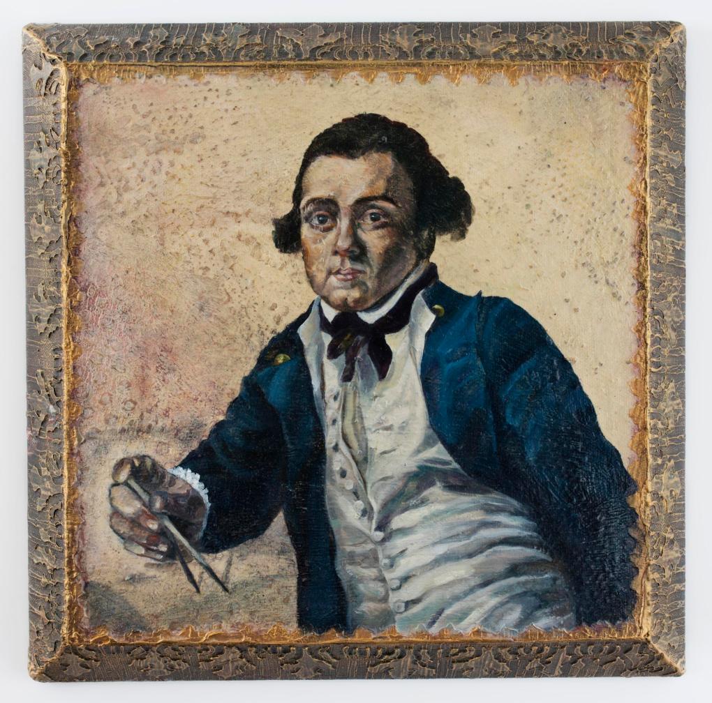 This painting of William Bligh by Helen S Tiernan is based on a 1776 portrait by John Webber.   William Bligh, a contentious figure in both British and Australian history, was the fourth Governor of New South Wales. Bligh arrived in the colony in August 1806 but in January 1808 was arrested and overthrown by the military during what became known as the Rum Rebellion. Bligh fled to Hobart and although the military action would later be ruled illegal in London courts, Bligh never returned as Governor.  ANMM Collection 00055148.