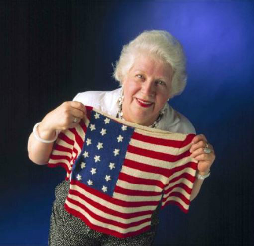 Audrey Capuano with her Stars and Stripes jumper, ANMM Collection 00009354