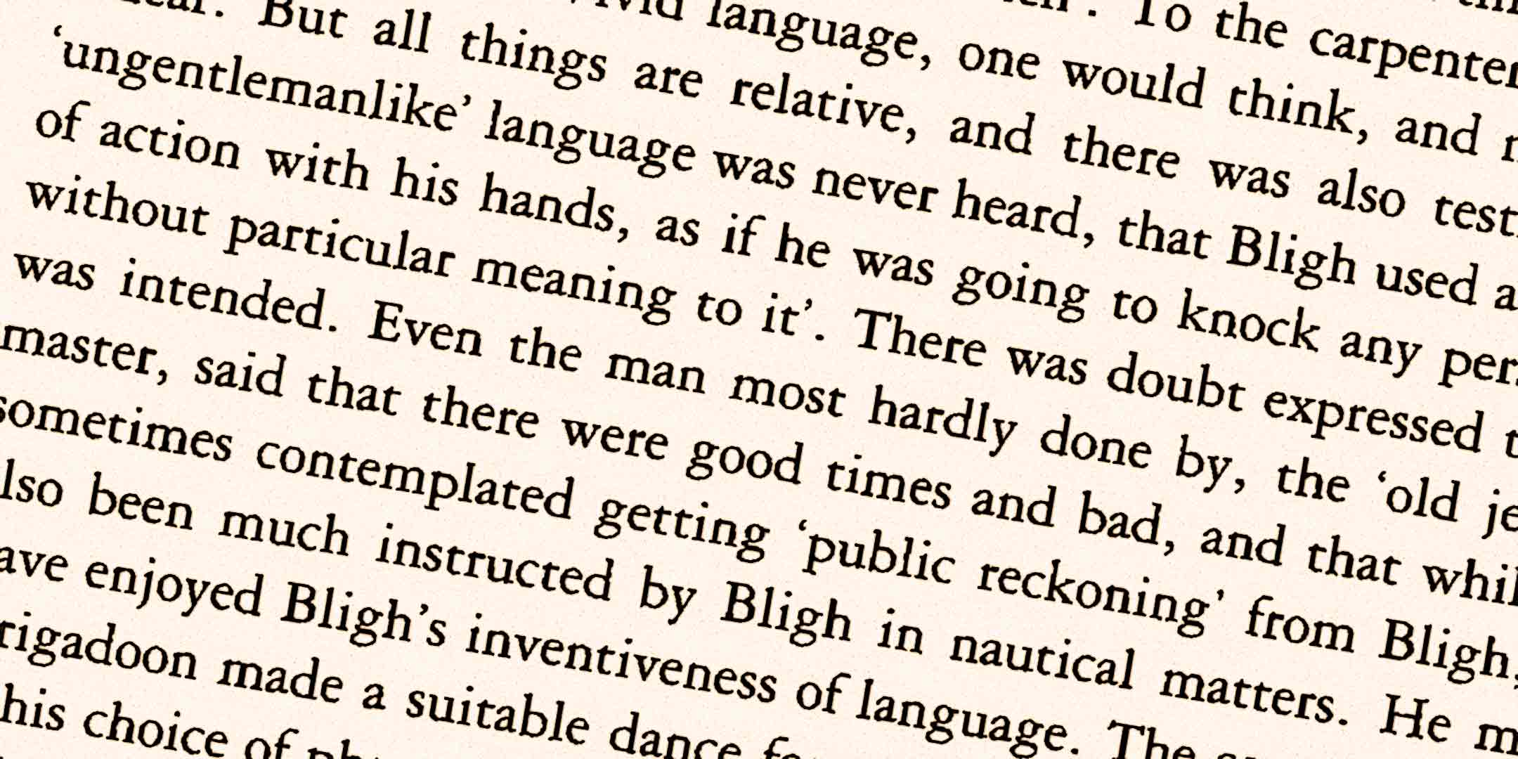 Mr Bligh's Bad Language, by Greg Dening