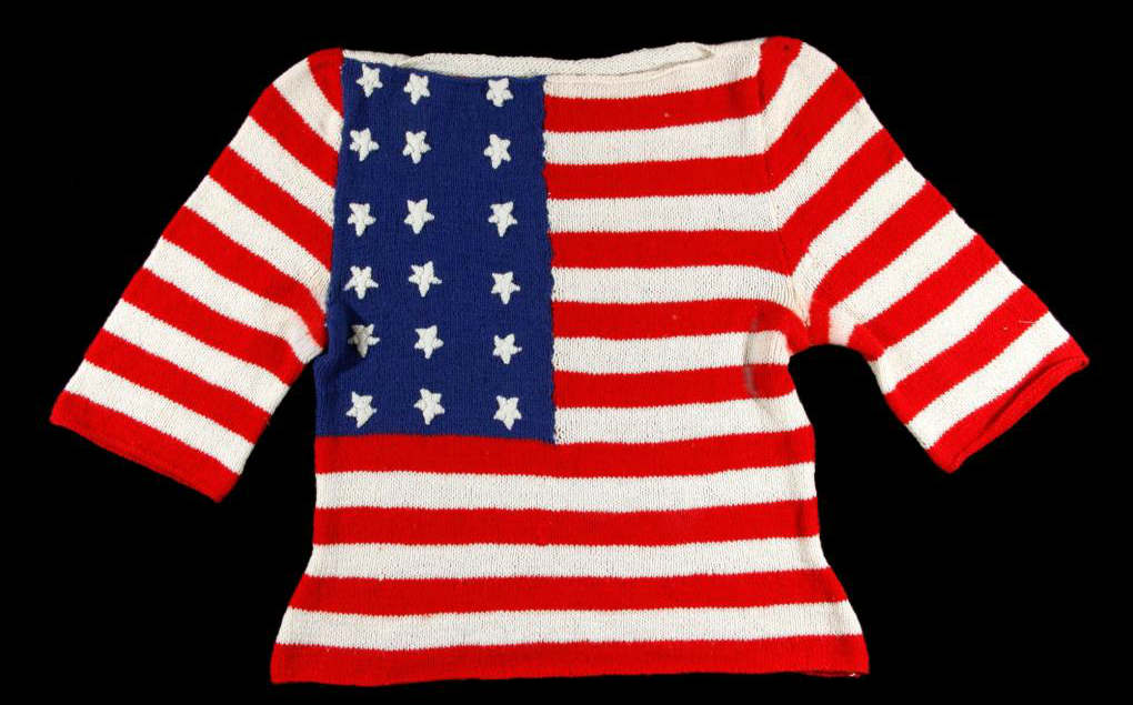 Stars and Stripes jumper, gift from Audrey Capuano, ANMM Collection 00009354