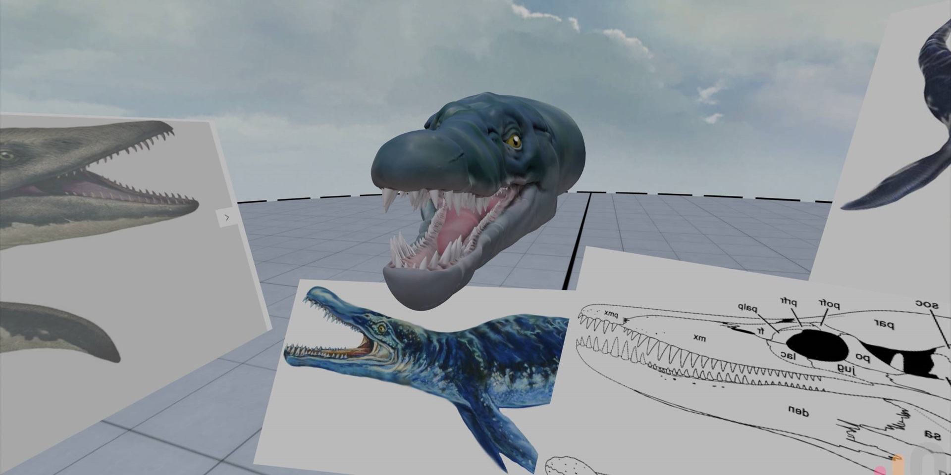 Sculpting the Kronosaurus using VR