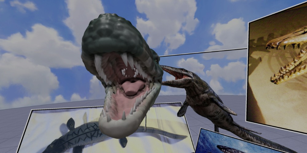 The Tylosaurus with its two sets of teeth © We Can Build You