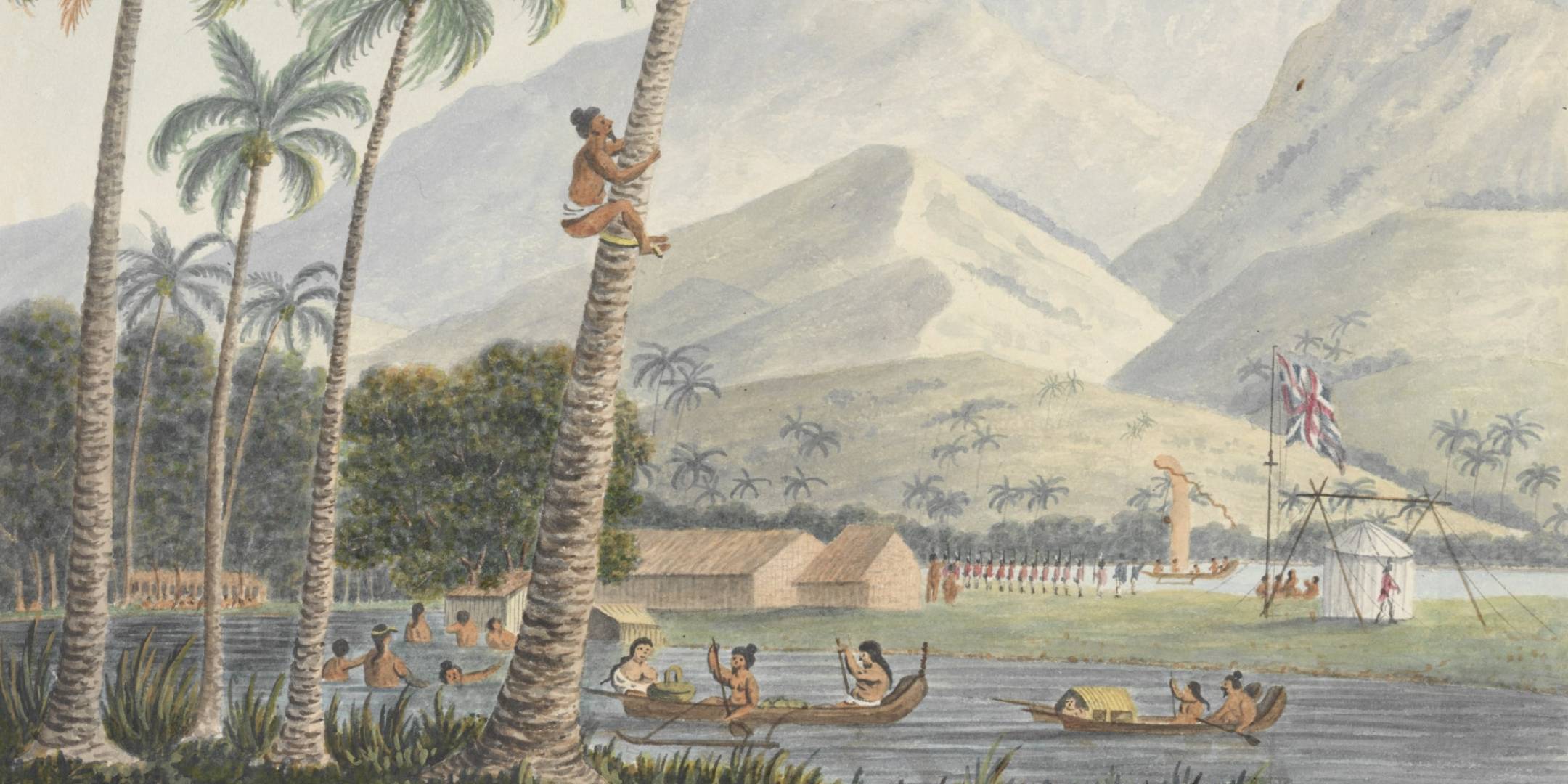 The Observatory, Point Venus, Otahytey [Tahiti], George Tobin, 1792. State Library of New South Wales (FL1606978)