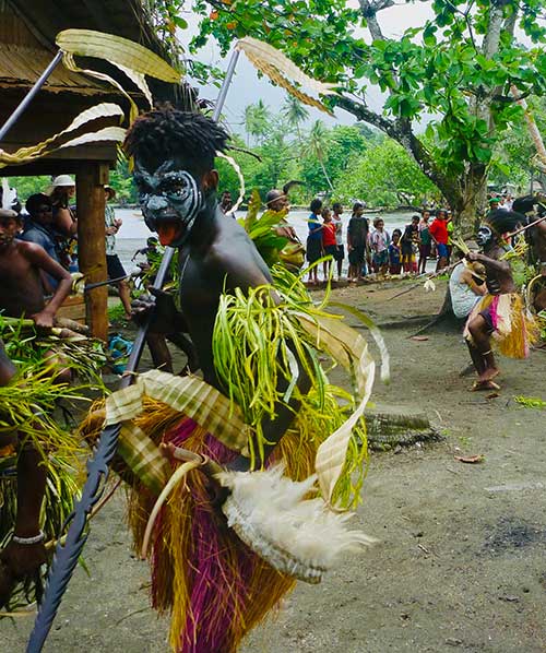 A leader of a procession at the Tepali Wagawaga village. Photo: David Payne, ANMM