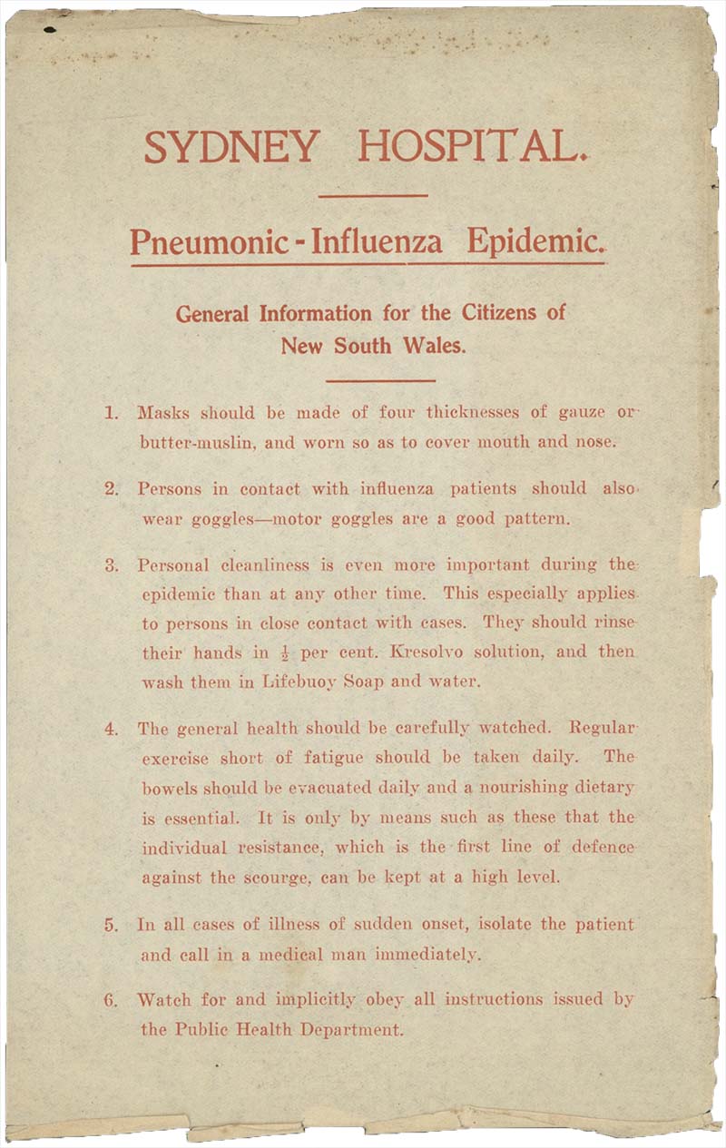 General information regarding pneumonic influenza