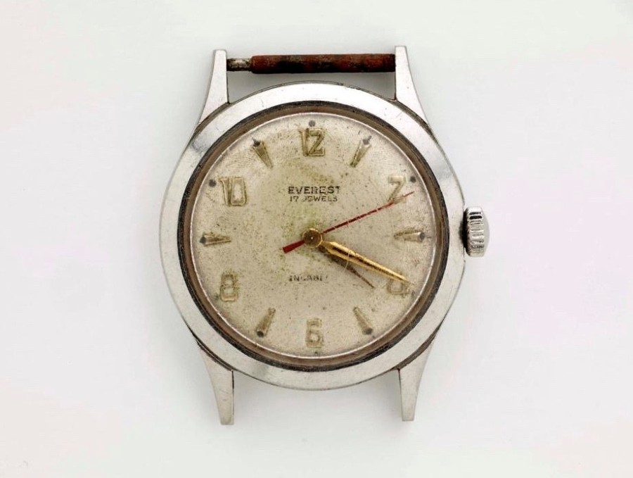 Wristwatch worn by Mike Hallen on the night of the collision between HMAS 'Voyager' and HMAS 'Melbourne'. National Maritime Collection, 00016919, gift from M W J Hallen