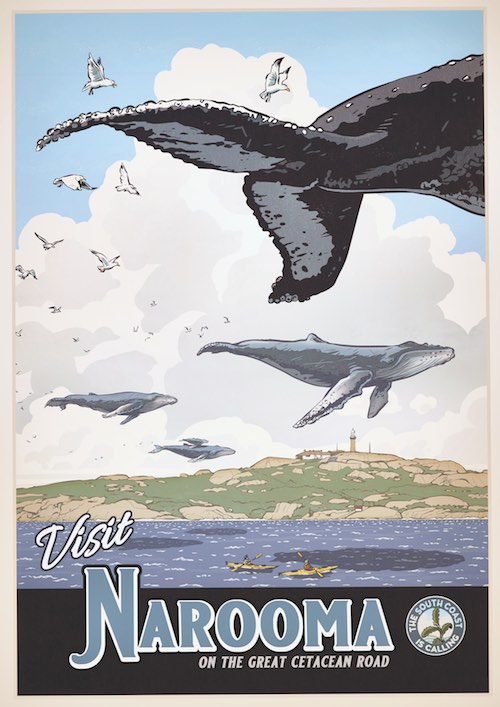 Poster by David Pope from the ‘South Coast is Calling’ series. National Maritime Collection. Image Andrew Frolows