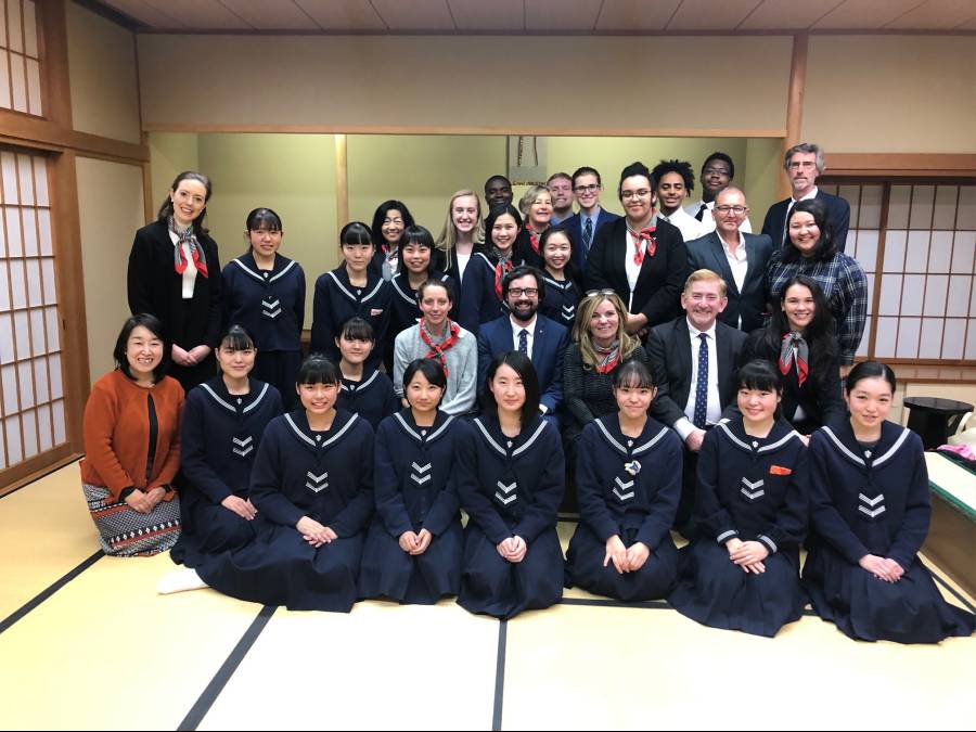Tea ceremony at Sendai Shirayuri High School