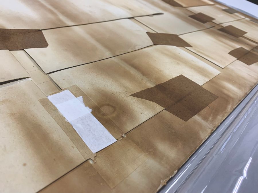Looking closer at the back of the Frederick Elliot watercolours … and all that tape!