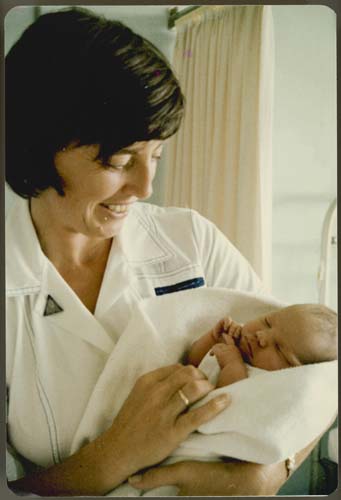 Aafke Woldring at Lismore Base Hospital, NSW, 1984. Reproduced courtesy Klaas and Aafke Woldring.