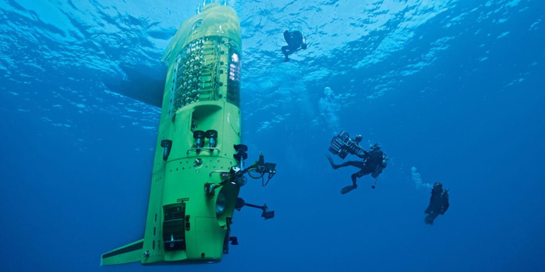 On March 26 2012 Cameron made a record-breaking solo dive to the earth’s deepest point, the bottom of the Challenger Deep in the Mariana Trench. Image: Mark Thiessen/NatGeoCreative. 