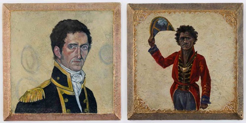 Matthew Flinders and Bungaree by Helen Tiernan from her series ‘Heroes of Colonial Encounters’. ANMM Collection 00055144 and 00055142.