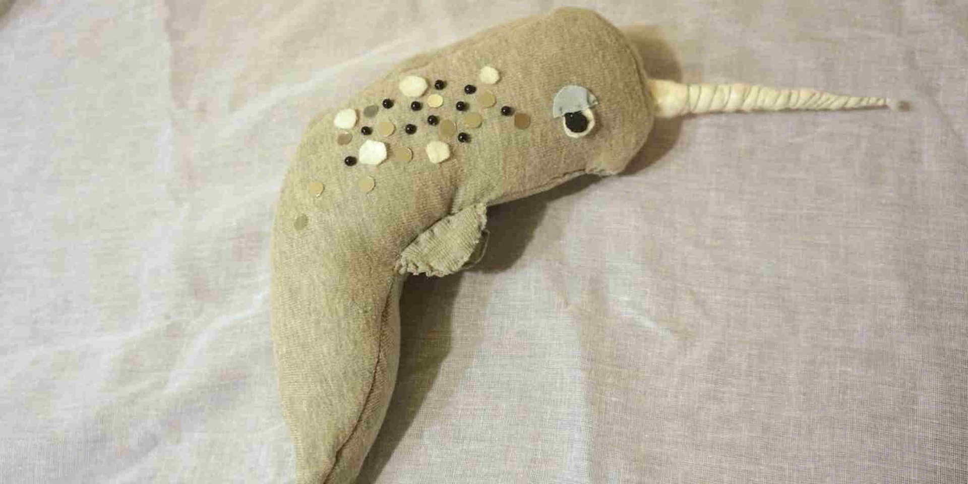Make your own narwhal softie
