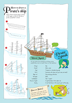 Kids Activity Sheet Pirates