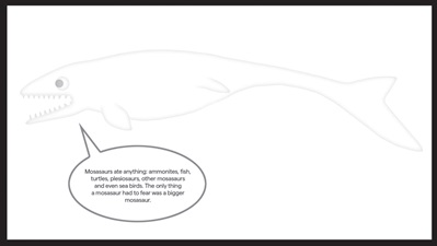 Sea Monsters Colouring-In Mosasaur 