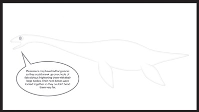 Sea Monsters Colouring-In Plesiosaur long