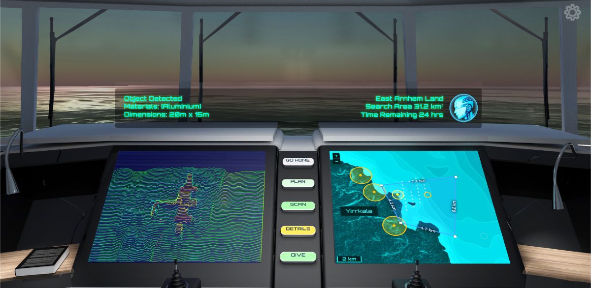 Map out your search site and scan the ocean floor in pursuit of your chosen wreck.