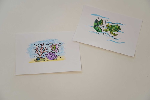 WARU turtle craft activity - postcards