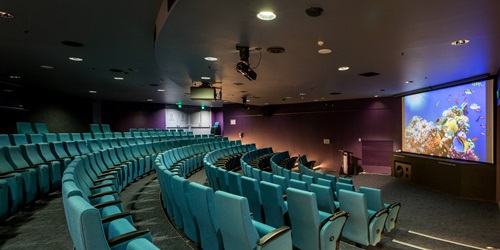 The Theatre boasts state-of-the-art presentation equipment and facilities and can comfortably seat 210 guests.