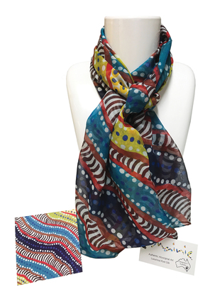 Mangrove Life Silk Scarf $99.95rrp - Luxurious, wearable art with a uniquely Australian design