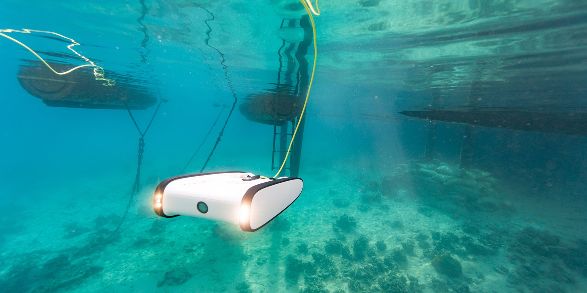 Underwater drone in action