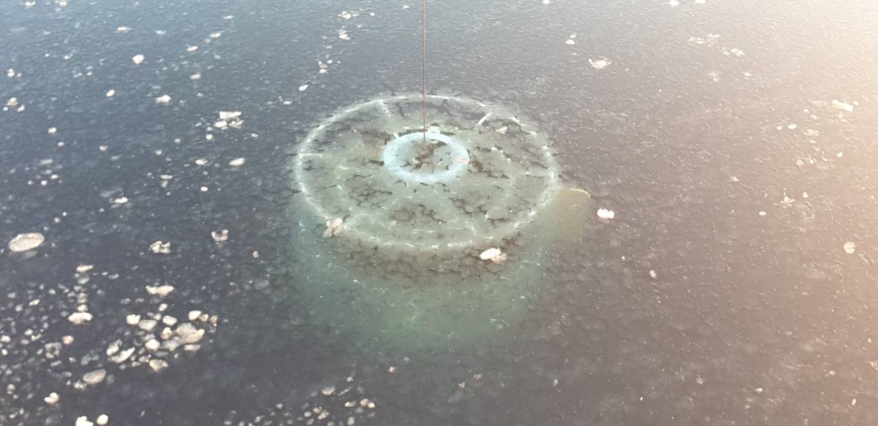 CTD under ice. Courtesy CSIRO Marine National Facility. Photographer: Rod Palmer