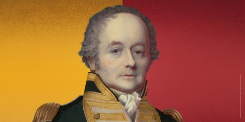 Bligh - Hero or Villain? Manipulated Portrait of Rea-Admiral William Bligh. Courtesy of National Library of Australia.