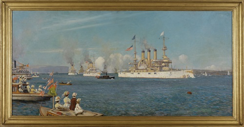 The Great White Fleet Entering Sydney Harbour Through the Heads