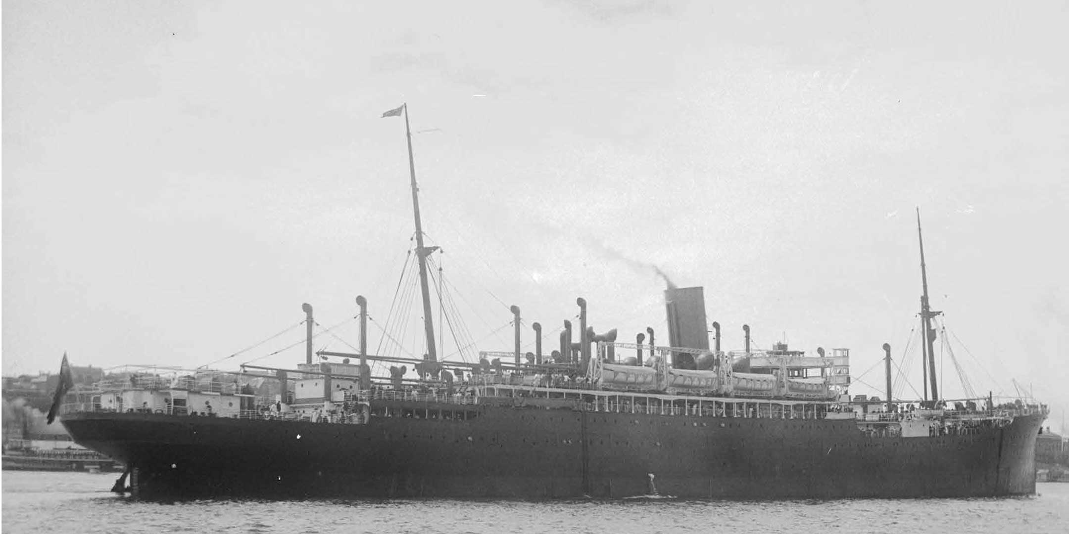 SS Moreton Bay was one of the vessels chartered by the Dutch government-in-exile that was affected by the waterside workers black bans. ANMM Collection