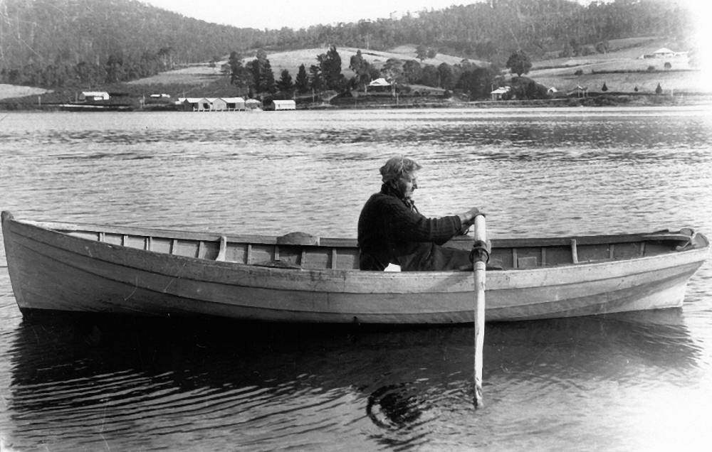 Nipping out to run errands in the car is something that many Australians take for granted. More than 100 years ago, in Cygent, southern Tasmania, Dinah Wilson did most of her family errands in a rowing boat! Image courtesy Maritime Museum of Tasmania