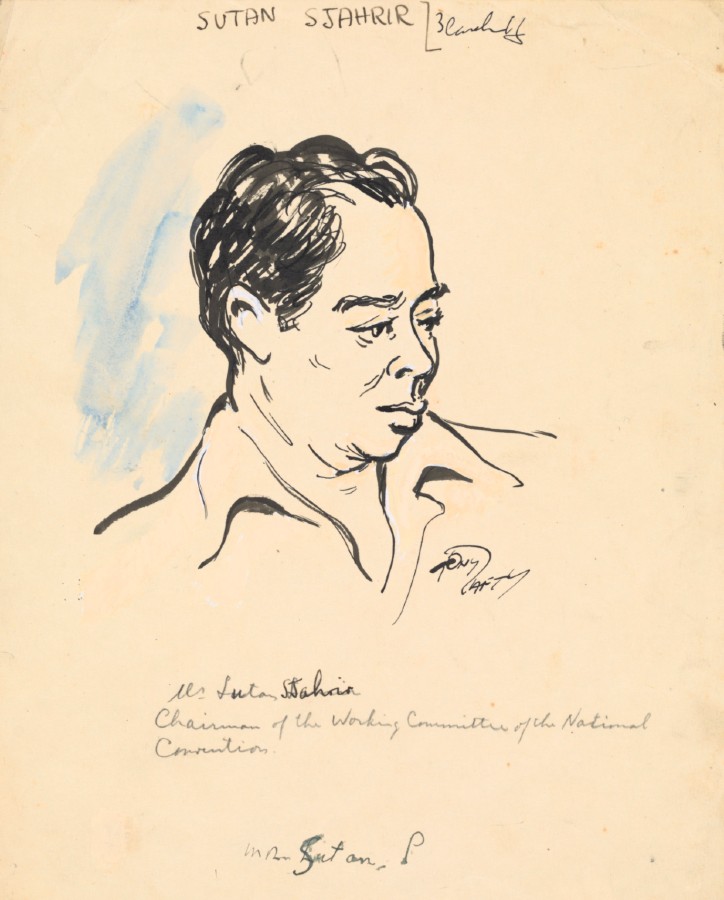 Portrait of Sutan Syahrir by Tony Rafty, 1945. National Library of Australia nla.obj-135598812