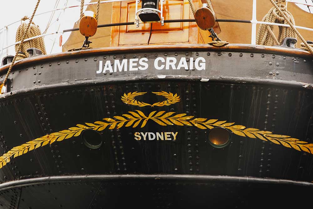 Tall Ship: James Craig 1874. Image: James Horan Photography for Australian National Maritime Museum.