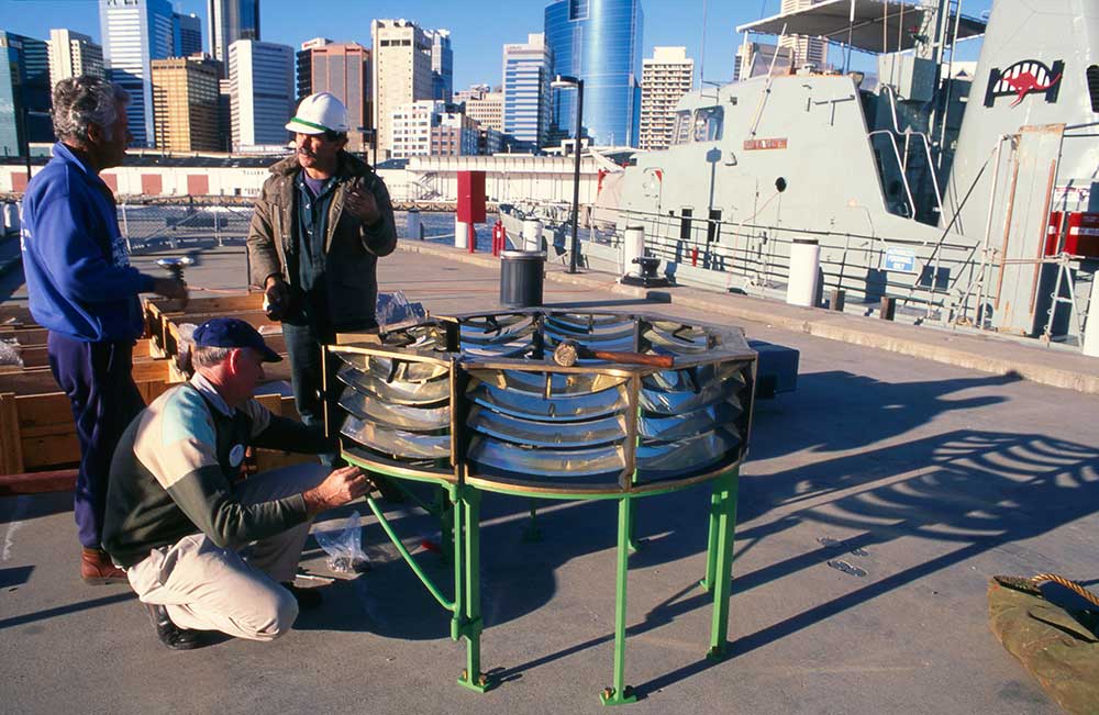 Cape Bowling Green Lighthouse reconstruction at the Maritime Museum, 1994